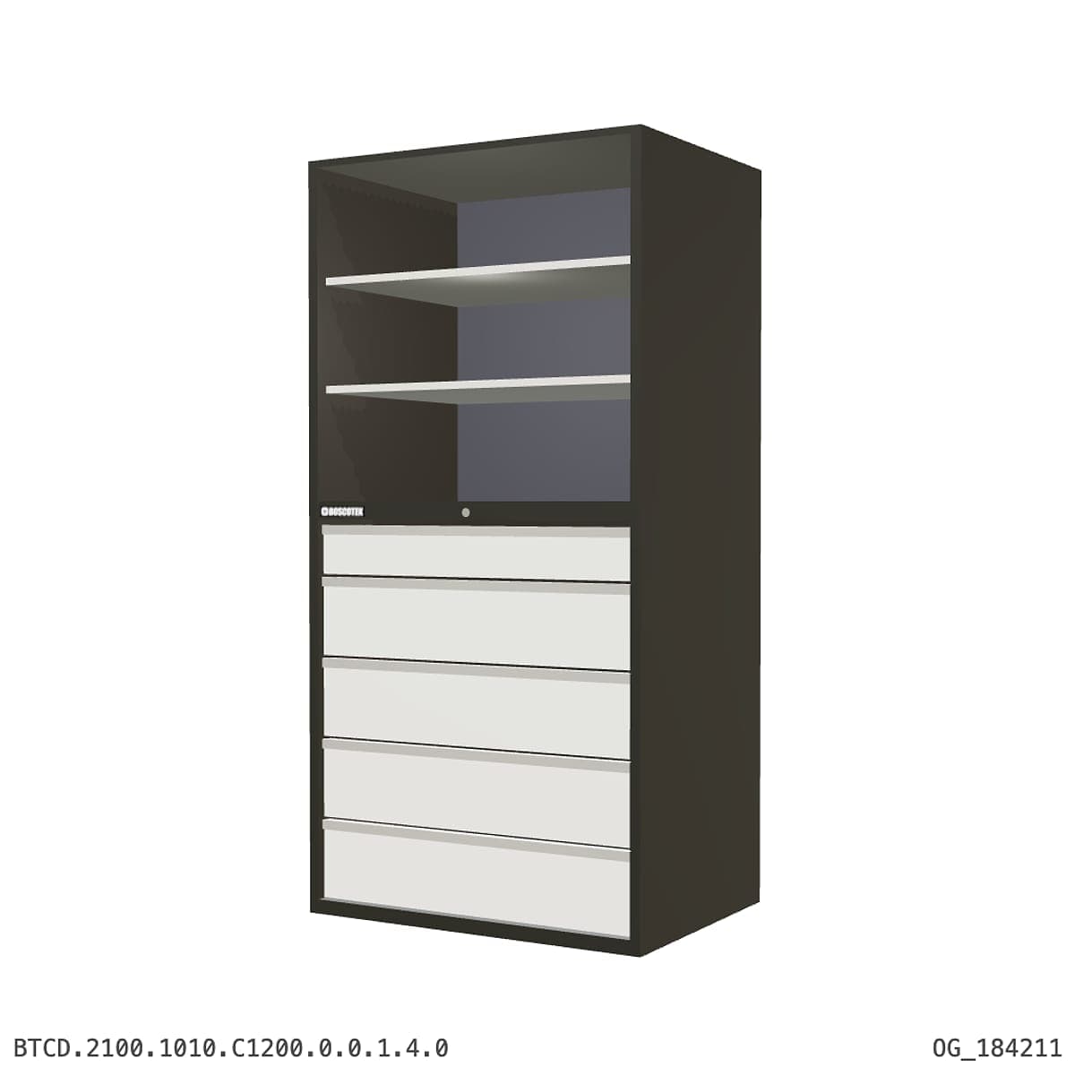 Combination Cabinet 1010W × 2100H — D Series, C1200 Drawer Bay by Atomic Tawk