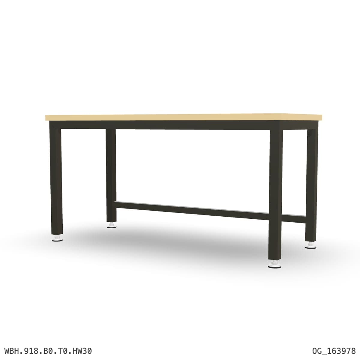 Heavy Duty Workbench 1800mm — Hardwood Oak 30mm by Atomic Tawk
