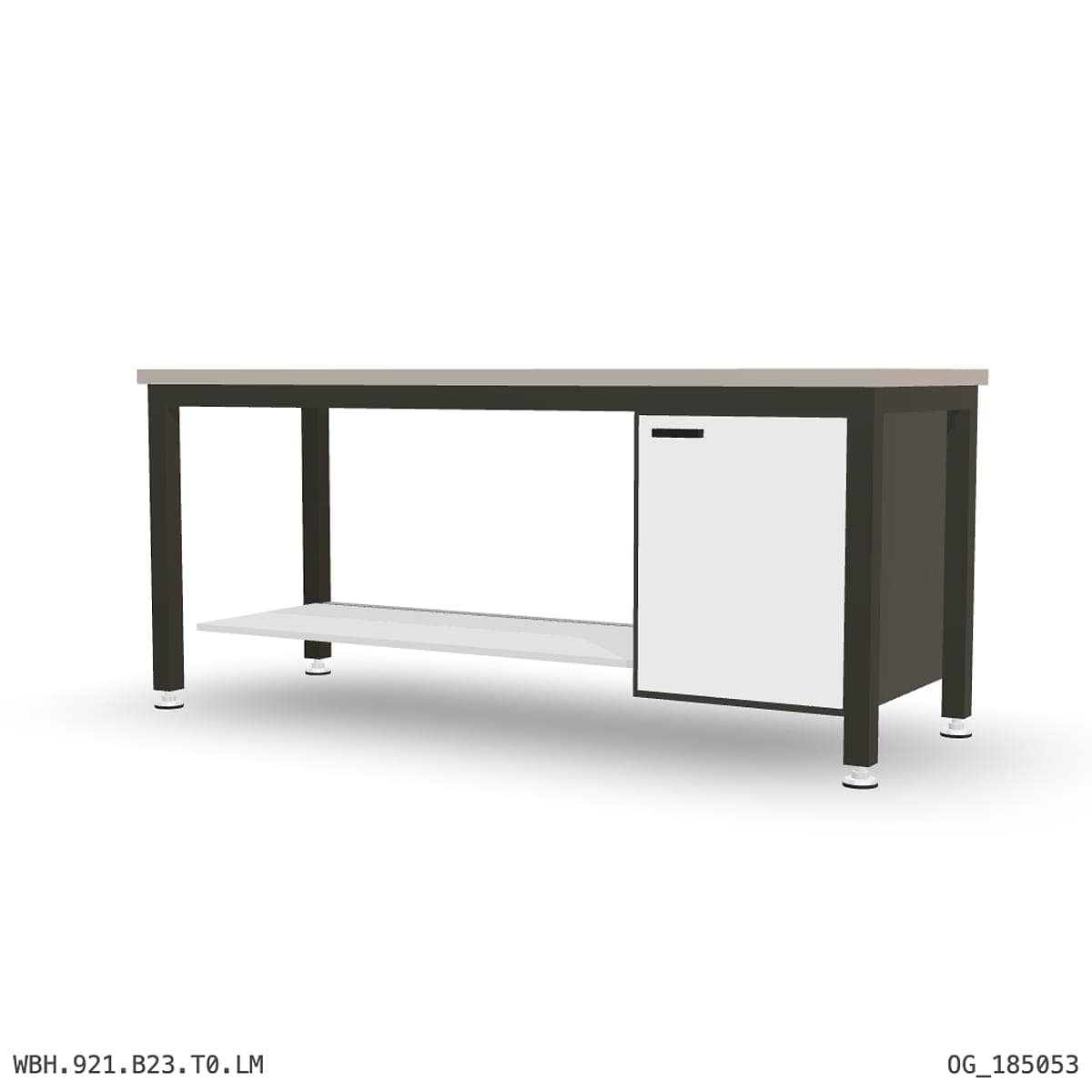 Heavy Duty Workbench 2100mm — Laminated Timber (42mm HDF), under-bench storage by Atomic Tawk