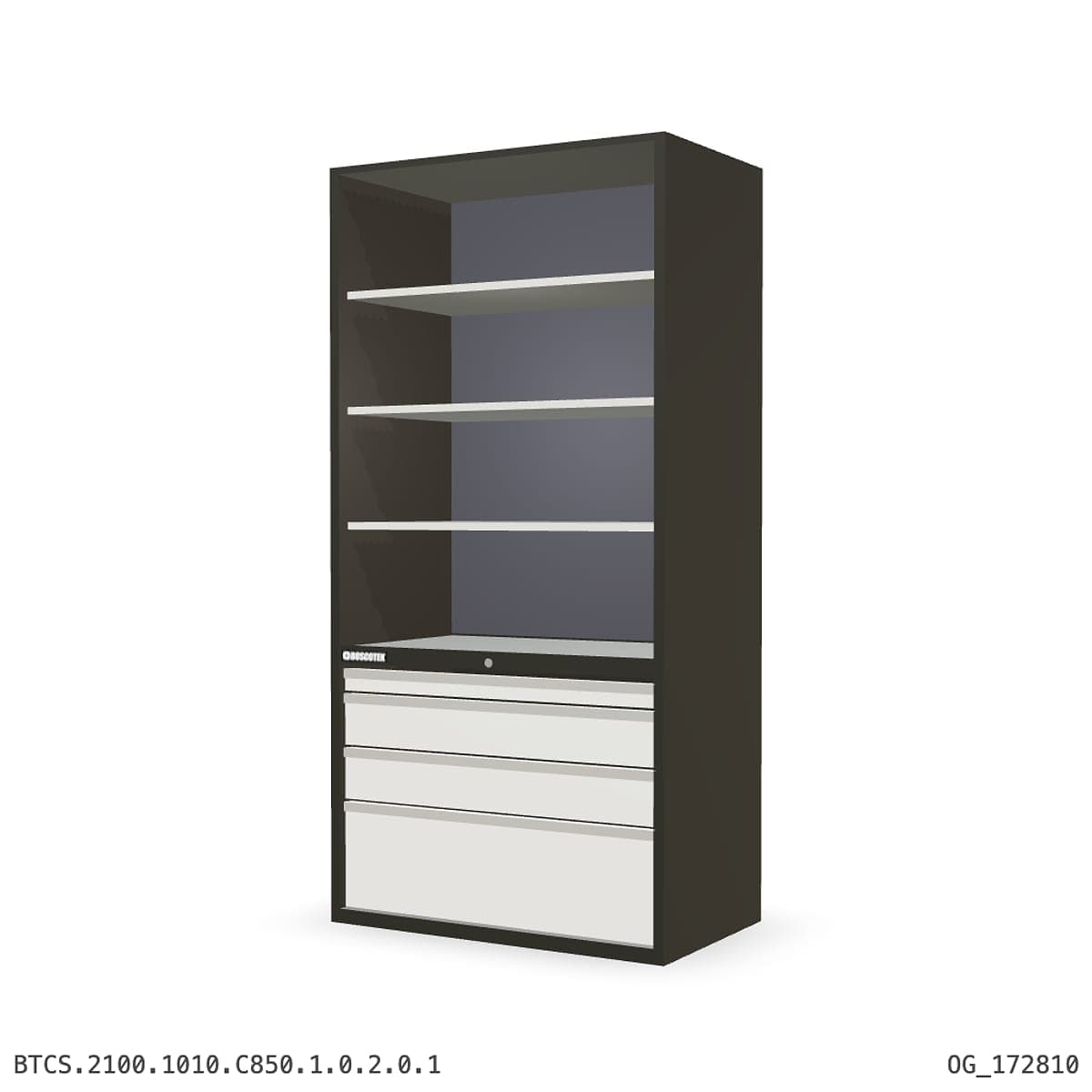 Combination Cabinet 1010W × 2100H — S Series, C850 Drawer Bay by Atomic Tawk