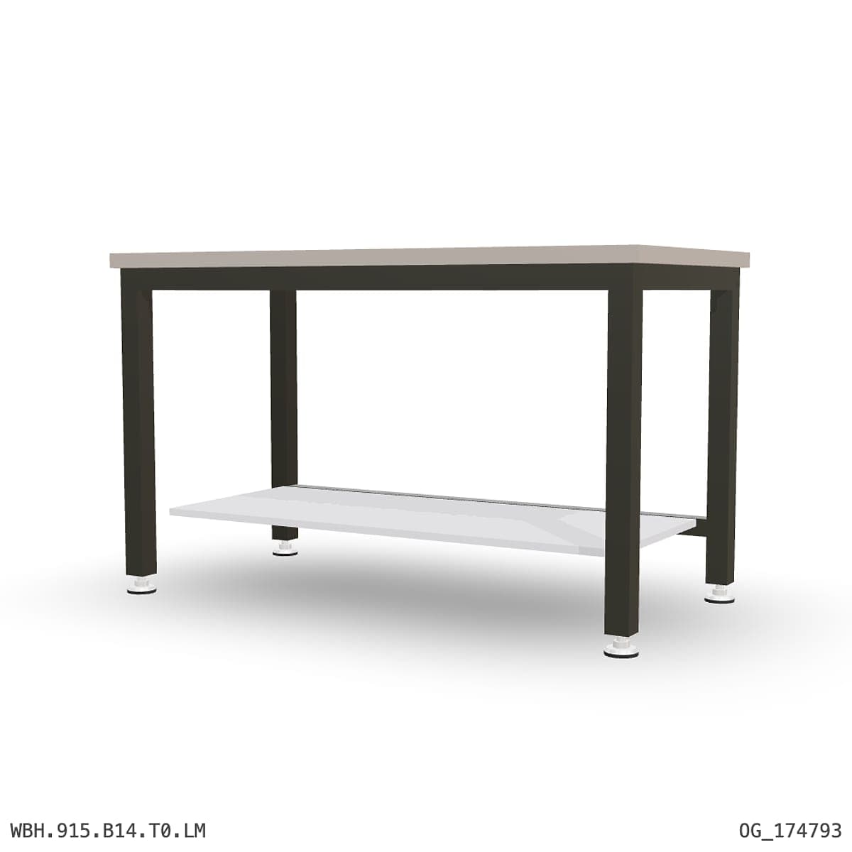 Heavy Duty Workbench 1500mm — Laminated Timber (42mm HDF), under-bench storage by Atomic Tawk
