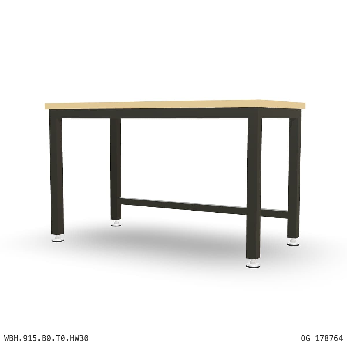 Heavy Duty Workbench 1500mm — Hardwood Oak 30mm by Atomic Tawk
