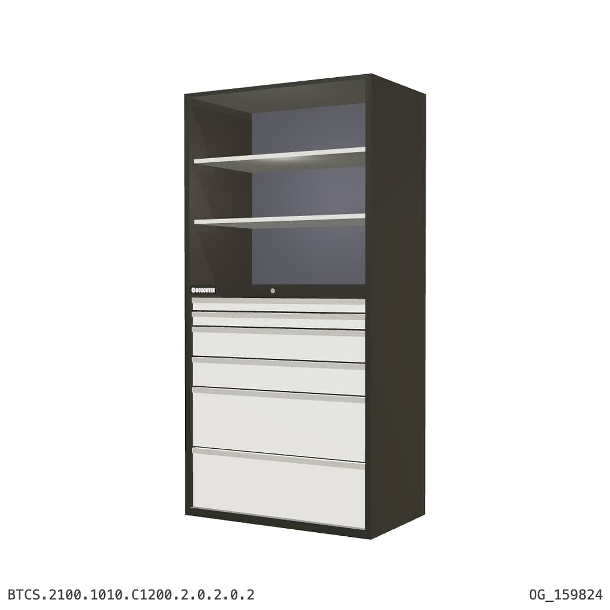 Combination Cabinet 1010W × 2100H — S Series, C1200 Drawer Bay by Atomic Tawk