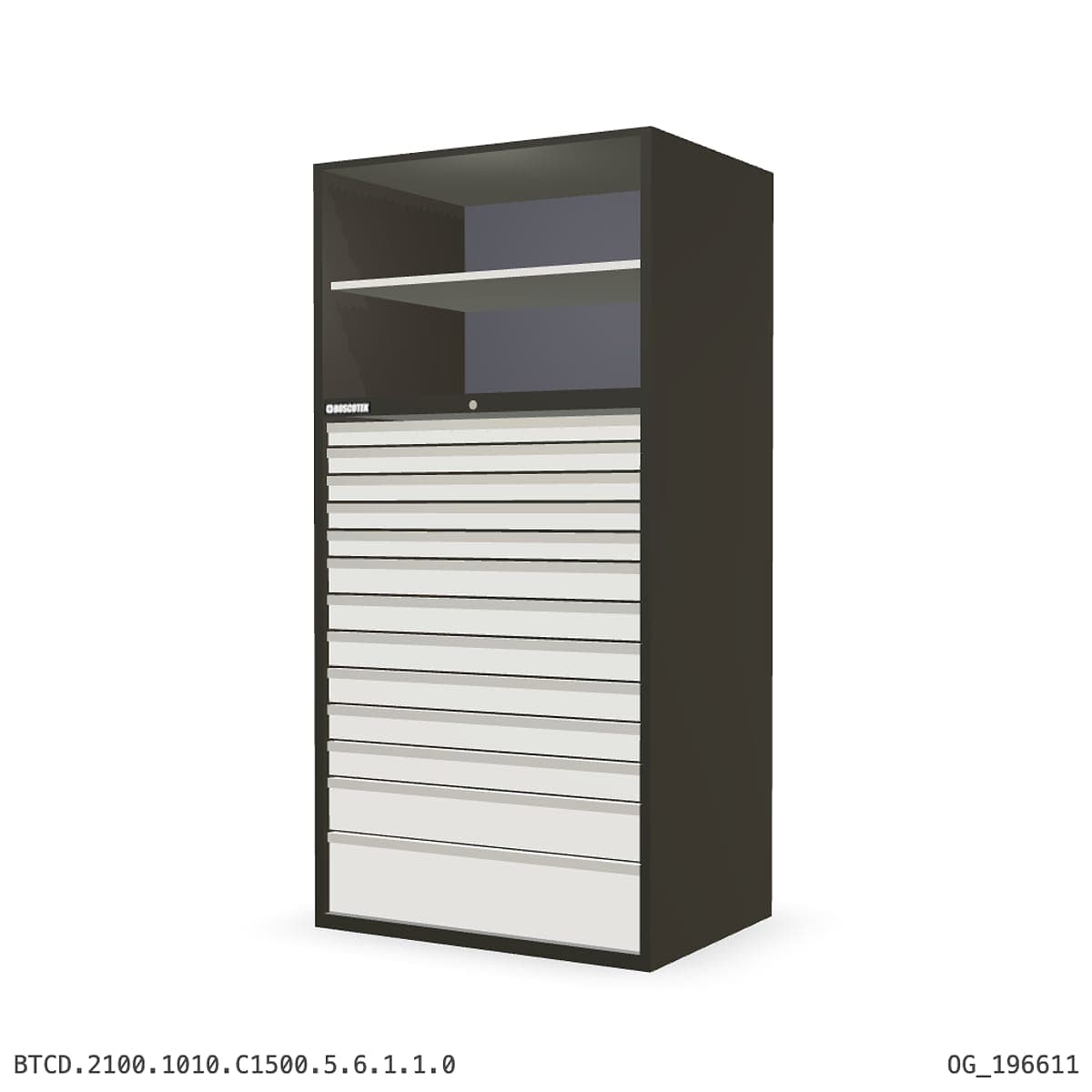 Combination Cabinet 1010W × 2100H — D Series, C1500 Drawer Bay by Atomic Tawk