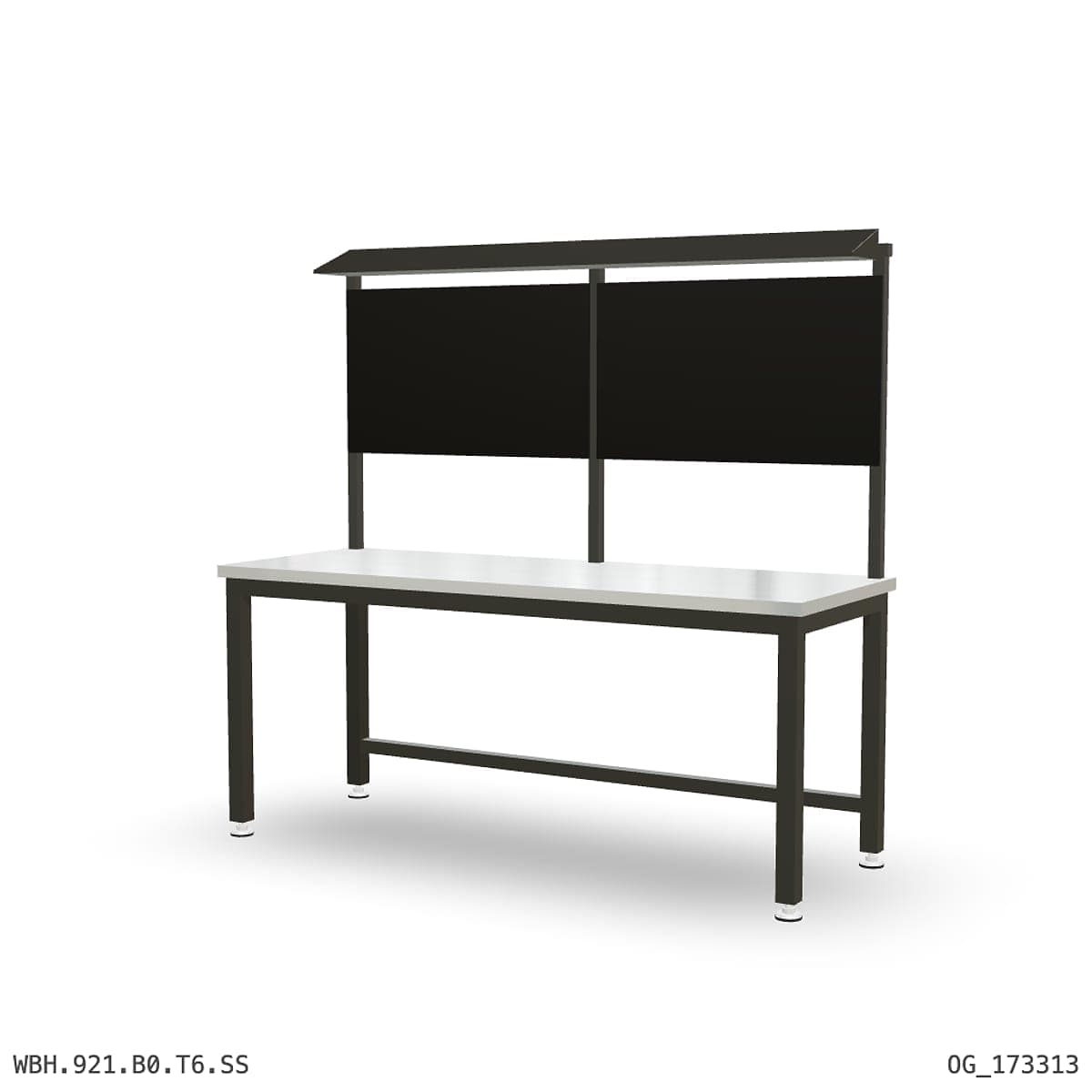 Heavy Duty Workbench 2100mm — Stainless Steel (1.2mm 304), overhead shelving by Atomic Tawk