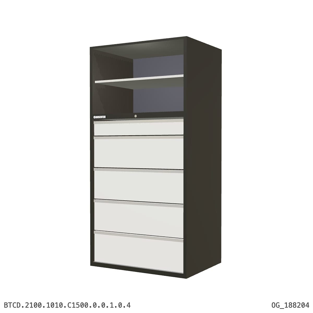Combination Cabinet 1010W × 2100H — D Series, C1500 Drawer Bay by Atomic Tawk