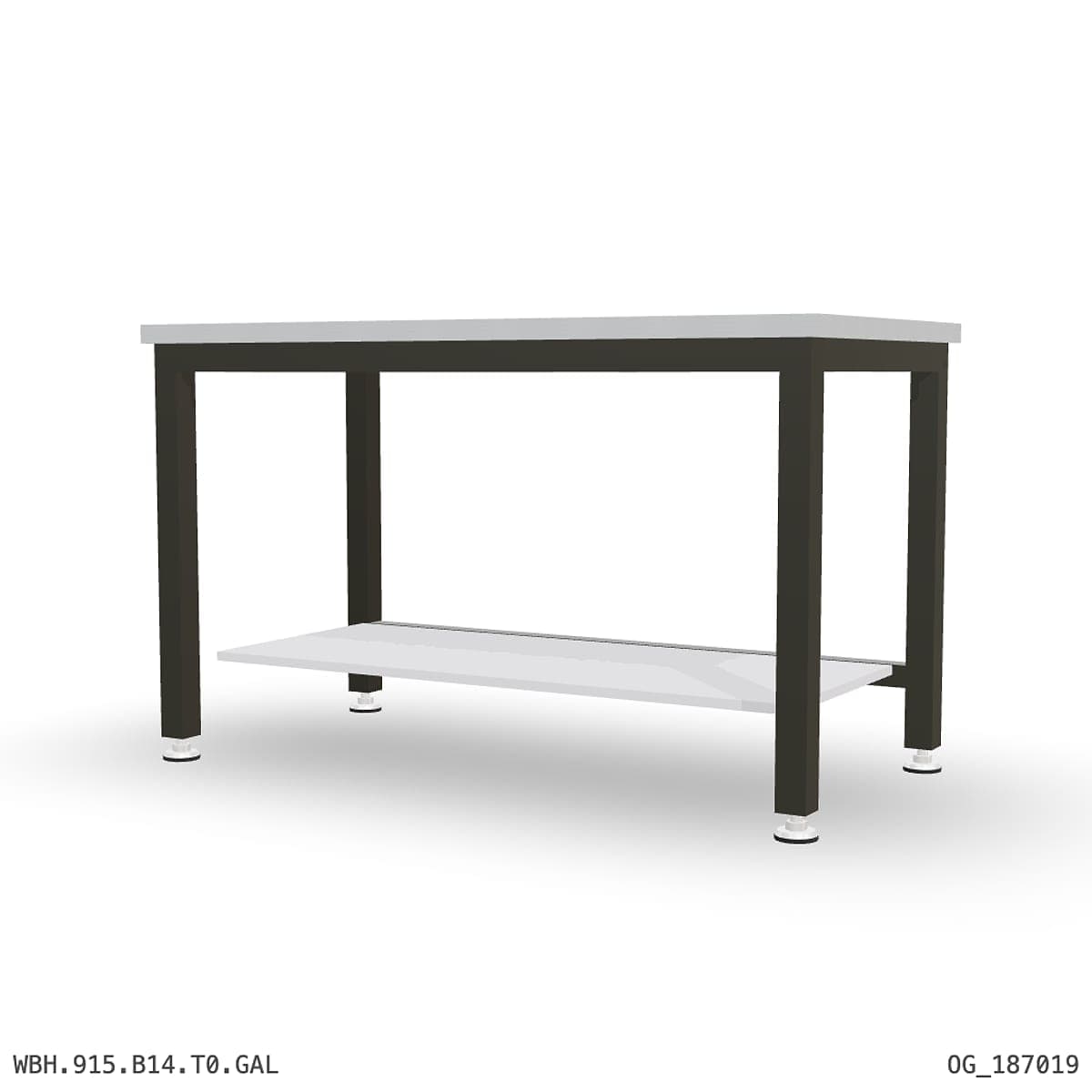Heavy Duty Workbench 1500mm — Galvanised Steel, under-bench storage by Atomic Tawk