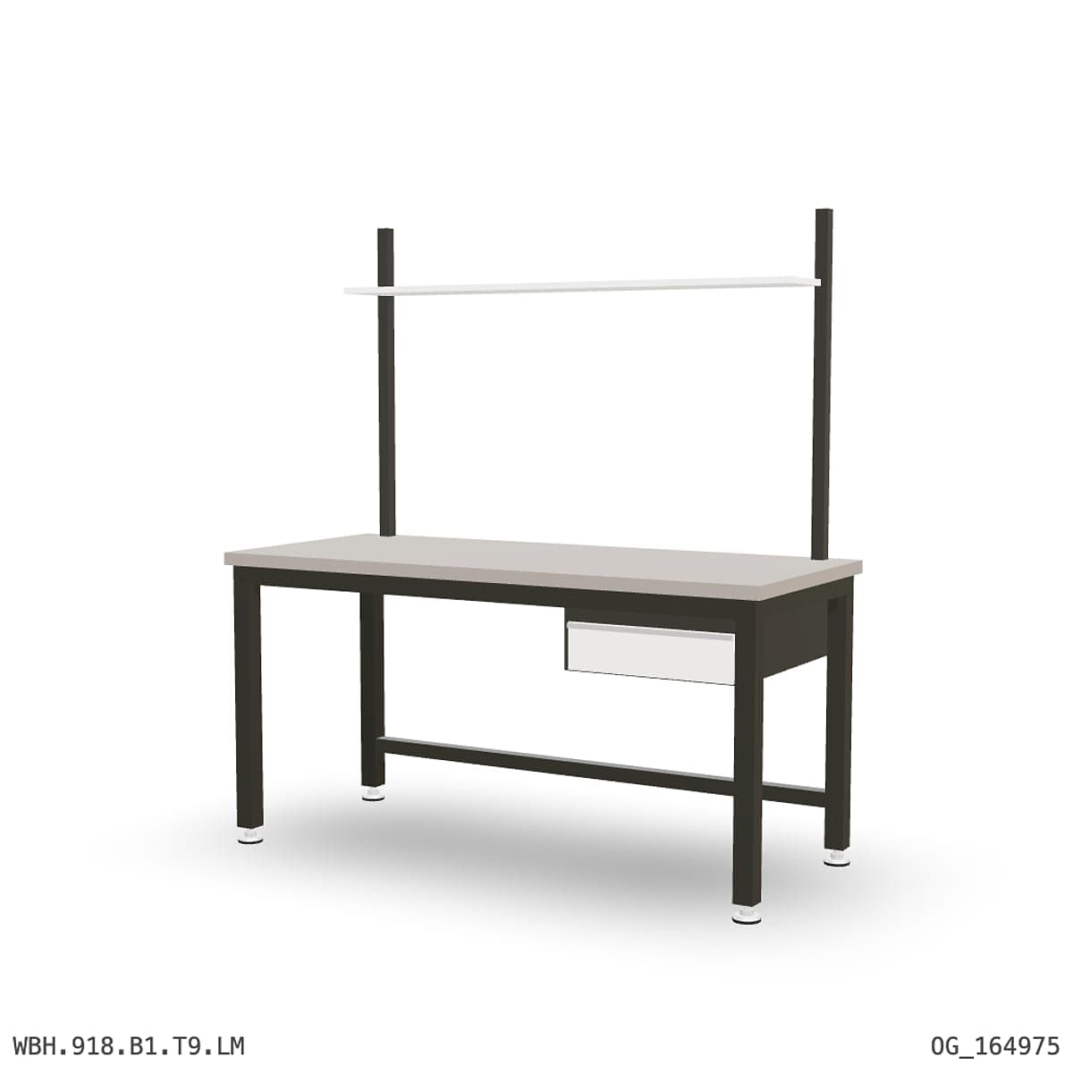 Heavy Duty Workbench 1800mm — Laminated Timber (42mm HDF), under-bench storage + overhead shelving by Atomic Tawk