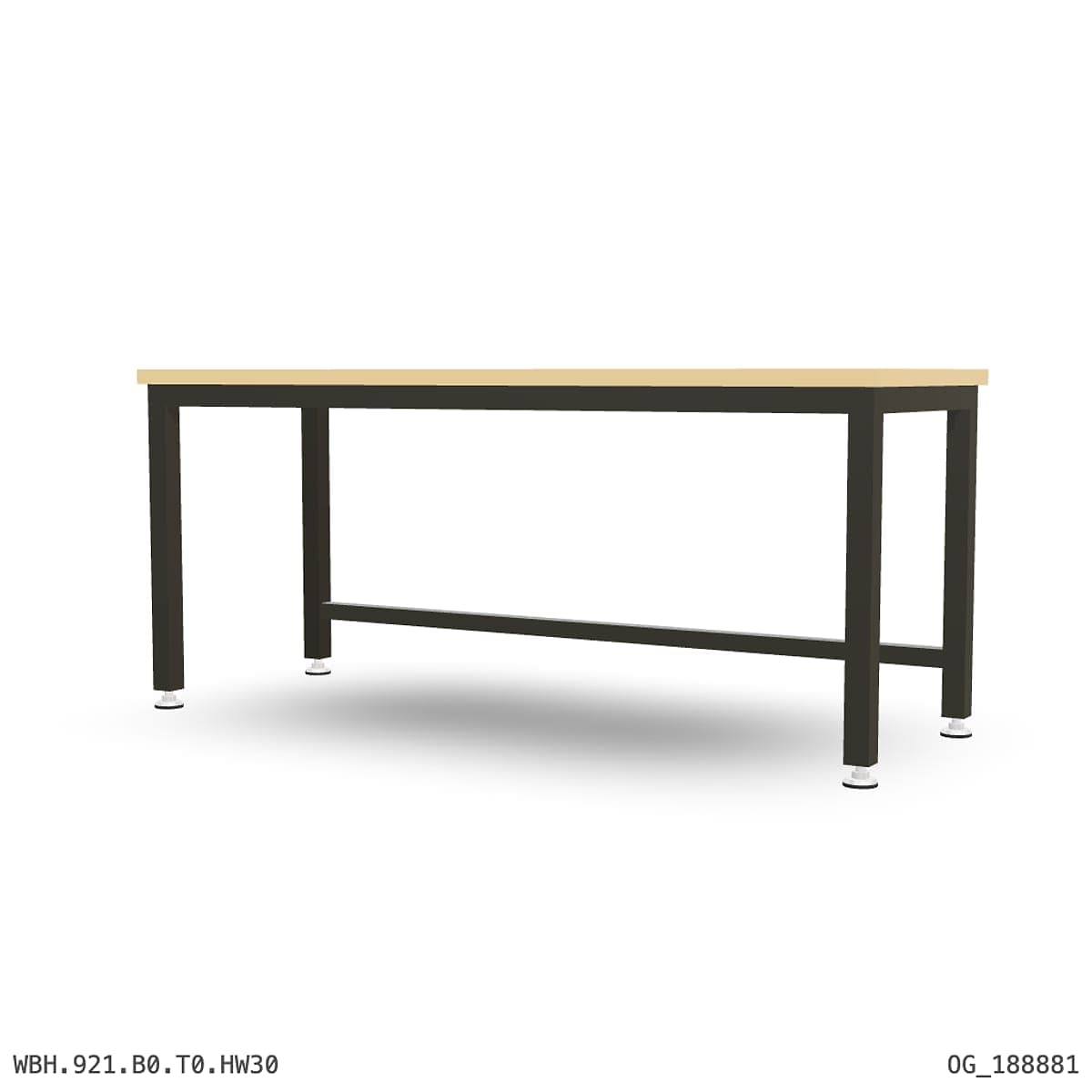 Heavy Duty Workbench 2100mm — Hardwood Oak 30mm by Atomic Tawk
