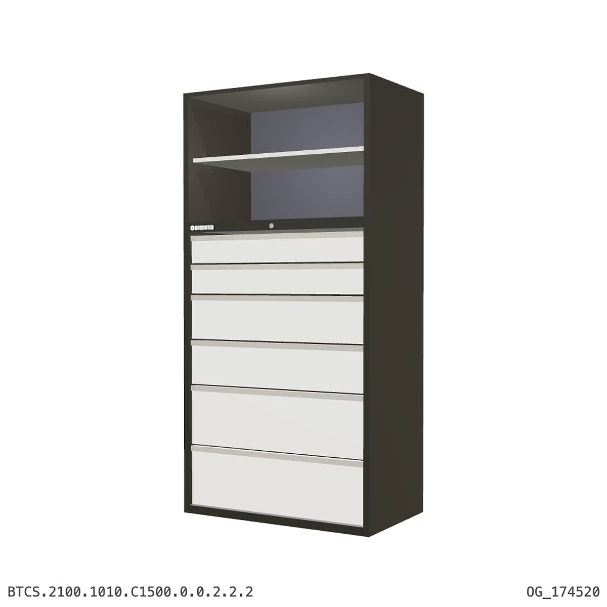 Combination Cabinet 1010W × 2100H — S Series, C1500 Drawer Bay by Atomic Tawk