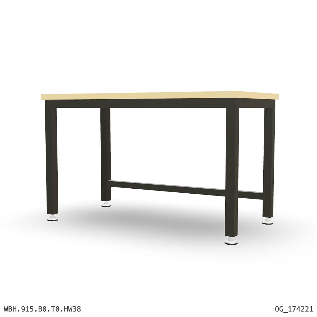 Heavy Duty Workbench 1500mm — Hardwood Oak 38mm by Atomic Tawk