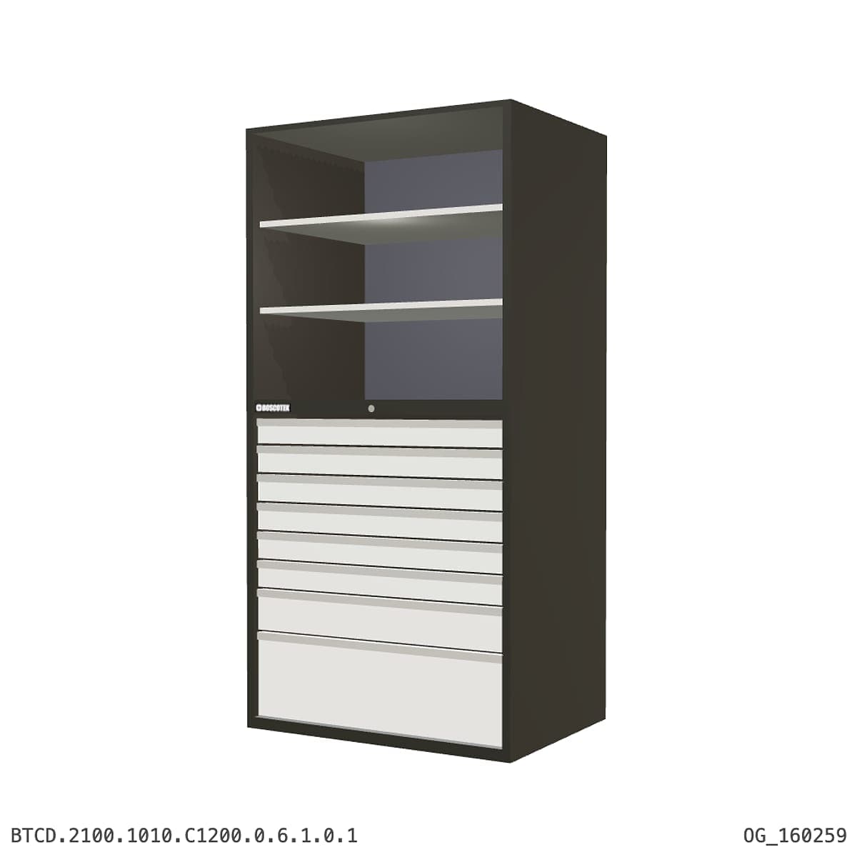 Combination Cabinet 1010W × 2100H — D Series, C1200 Drawer Bay by Atomic Tawk