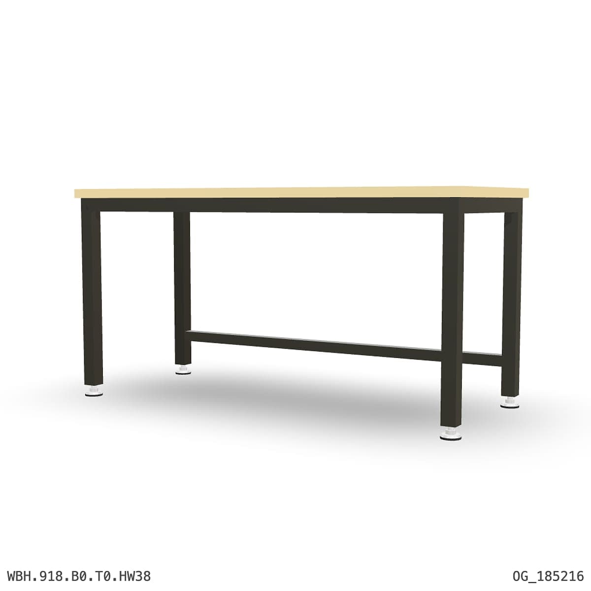 Heavy Duty Workbench 1800mm — Hardwood Oak 38mm by Atomic Tawk